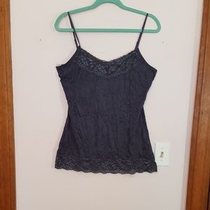 Maurices szL cami crinkle fabric with lace